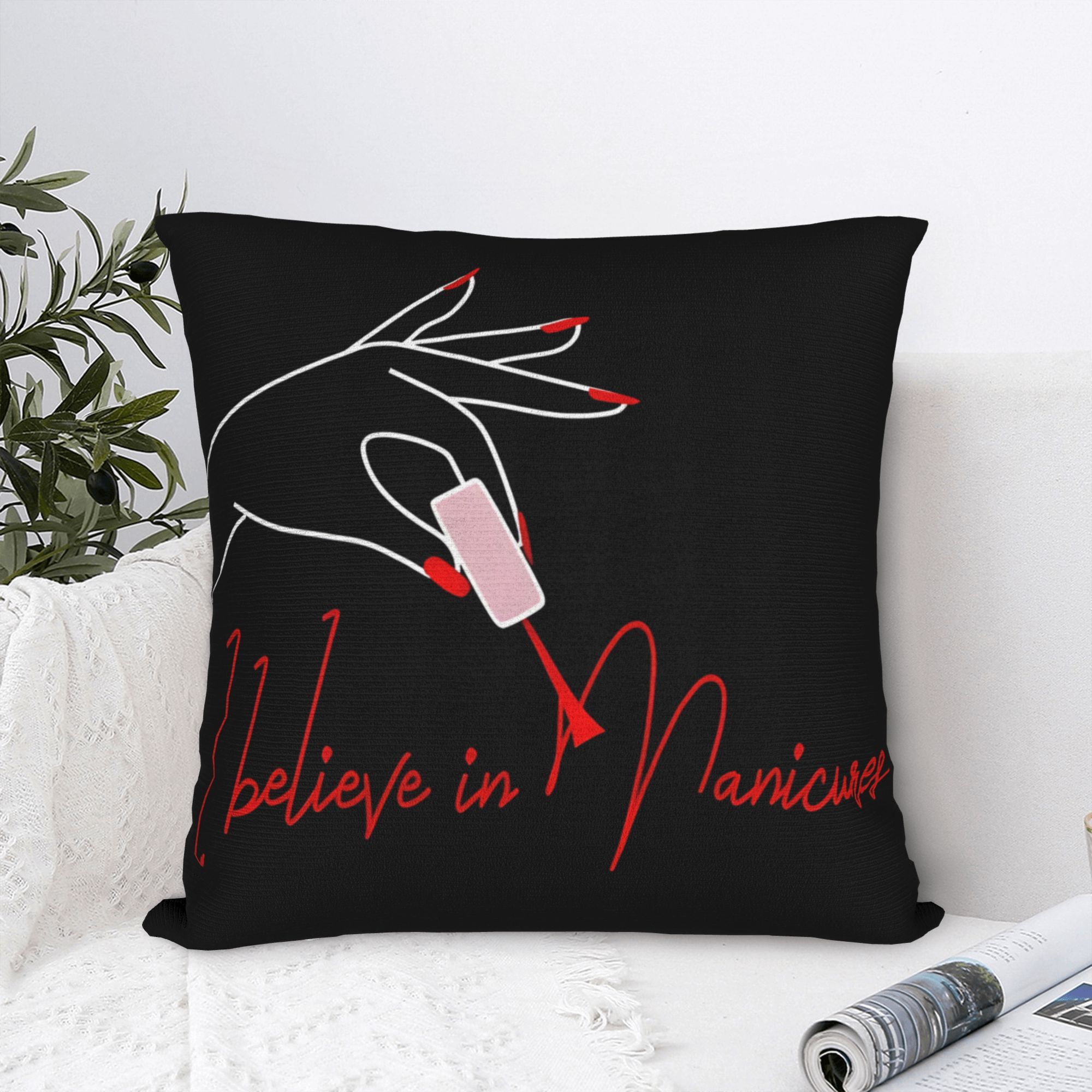 Nail Art Quotes Funny - Funny Manicure Nail Art Pillow Case,