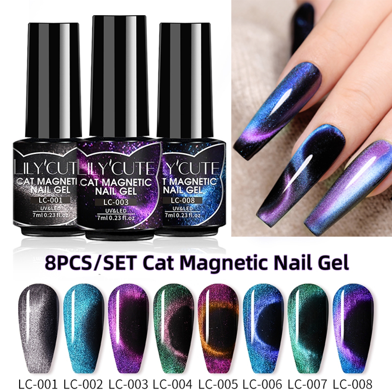 Nail Art Rainbow - LILYCUTE 7ML 9D Starry Rainbow Galaxy