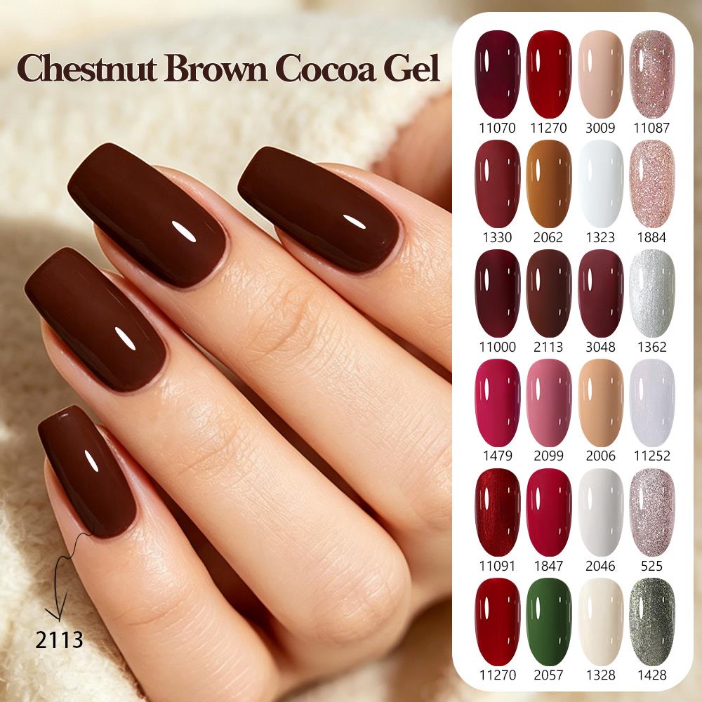 Nail Art Burgundy - Clou Beaute Autumn Winter Gel Nail