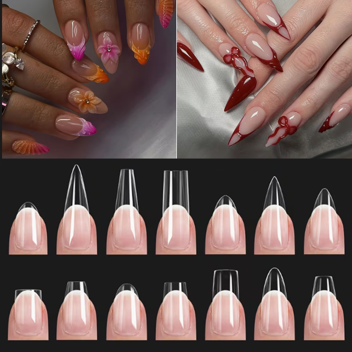 Nail Art Gel - Makartt 500pcs Coffin False Nail Tips