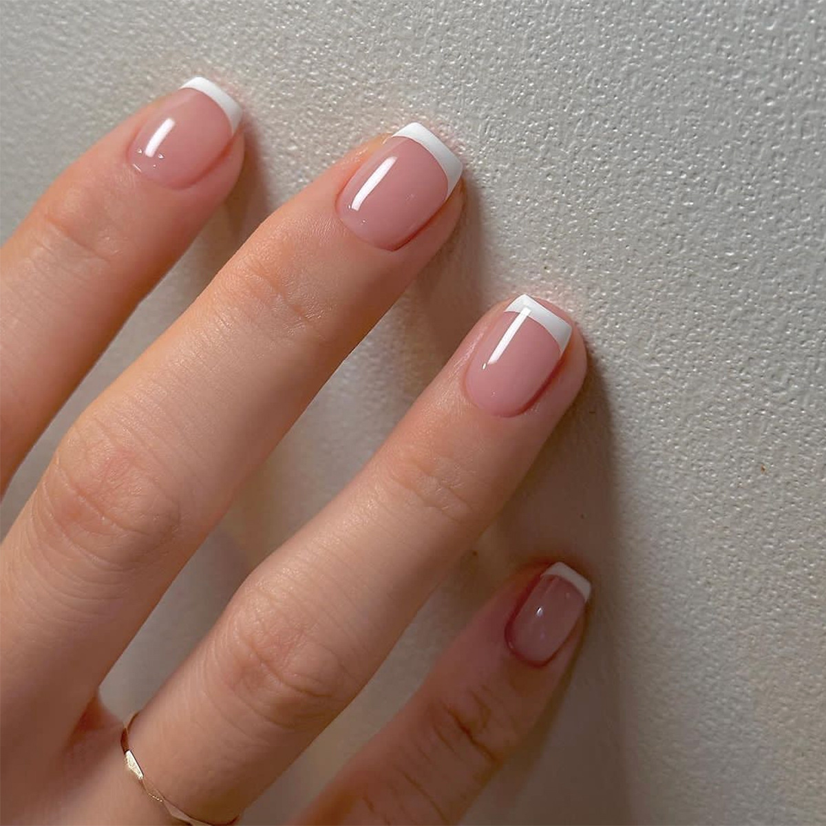 Nail Art French Nails - 24ps/set Short Fake Nails for Women