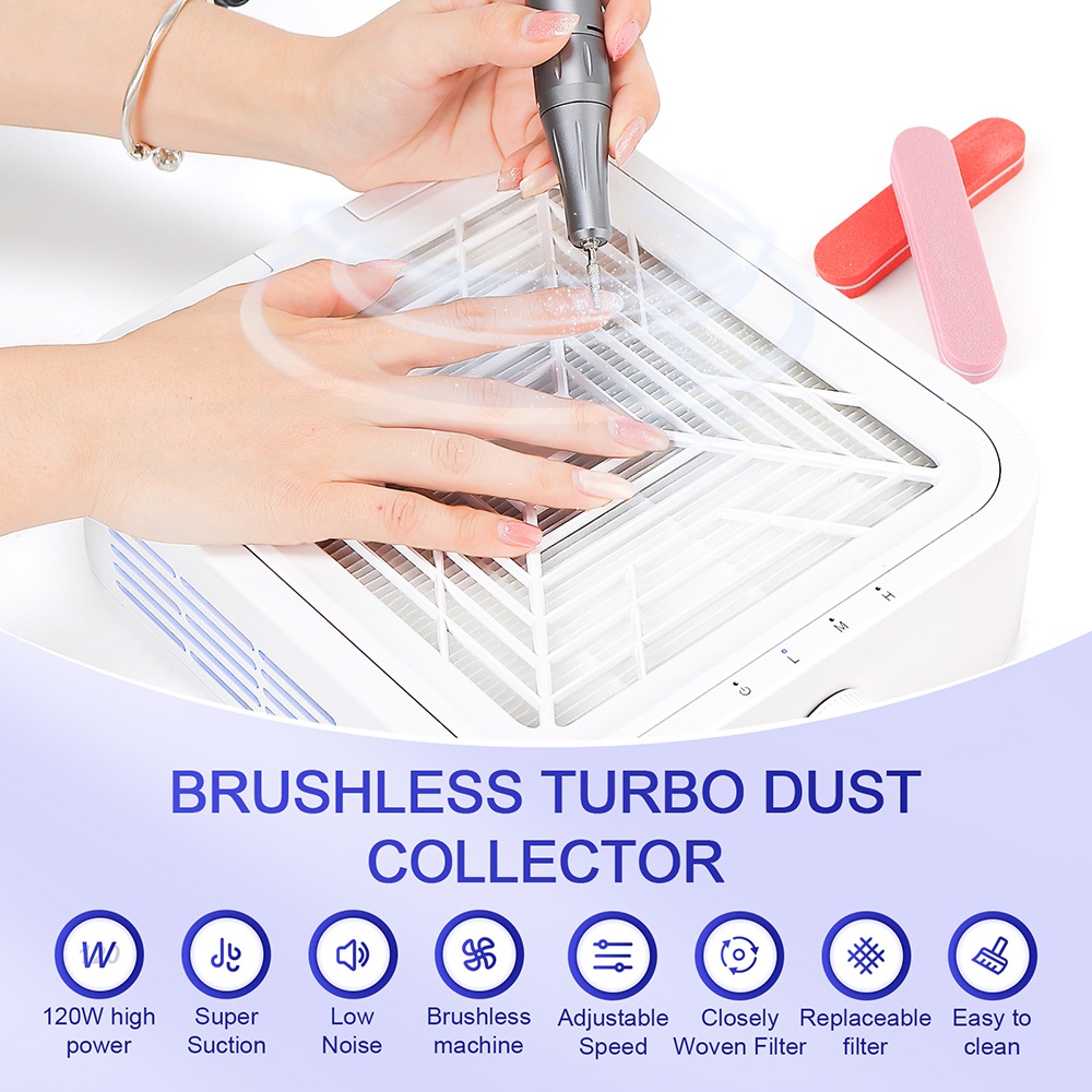 120W Powerful Nail Dust Collec - Nail Art Kaki ulasan dan harga