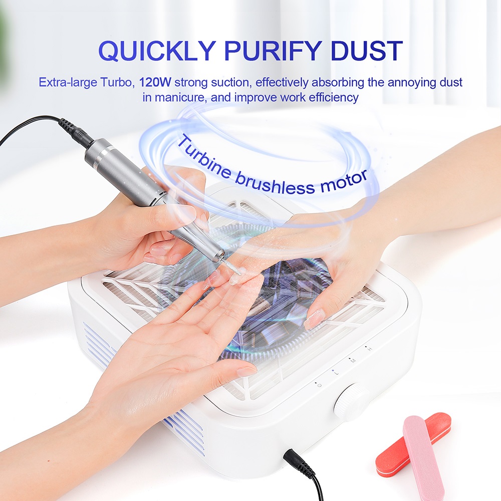 120W Powerful Nail Dust Collec - Nail Art Kaki ulasan dan harga