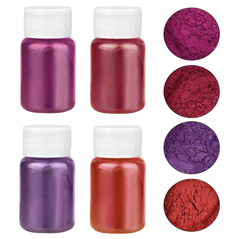 4 Colors/Set Pearlescent Powde - Nail Art Emerald ulasan dan harga