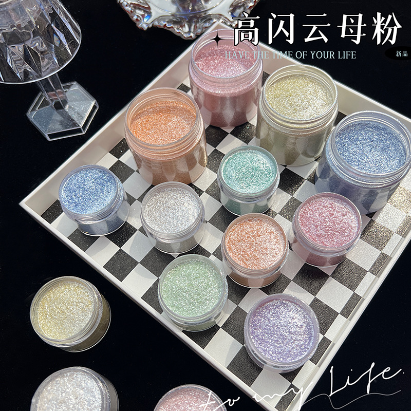 Mermaid Diamond Glitter Mica P - Nail Art Emerald ulasan dan harga