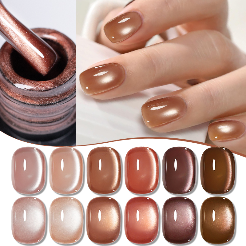 PUENTE 6pcs/set Brown Burgundy - Nail Art Burgundy ulasan dan harga