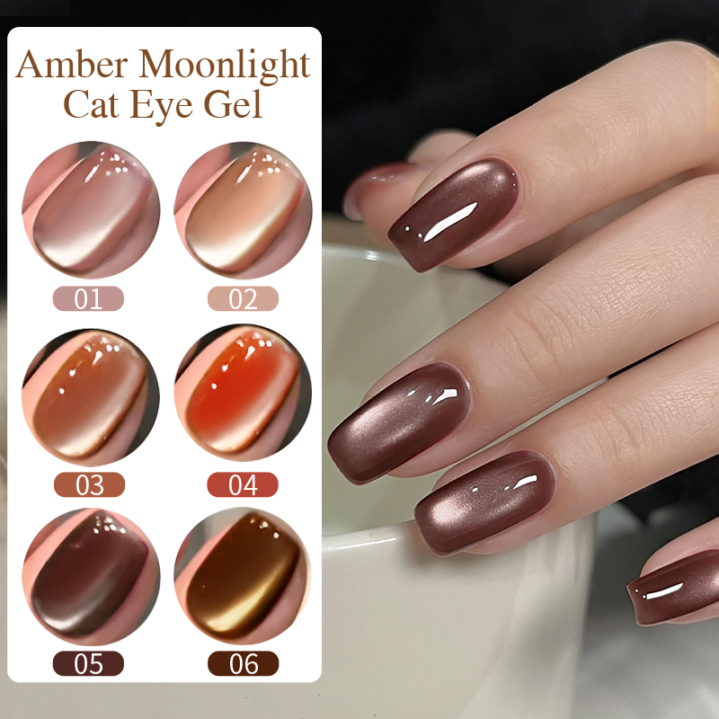 PUENTE 6pcs/set Brown Burgundy - Nail Art Burgundy ulasan dan harga