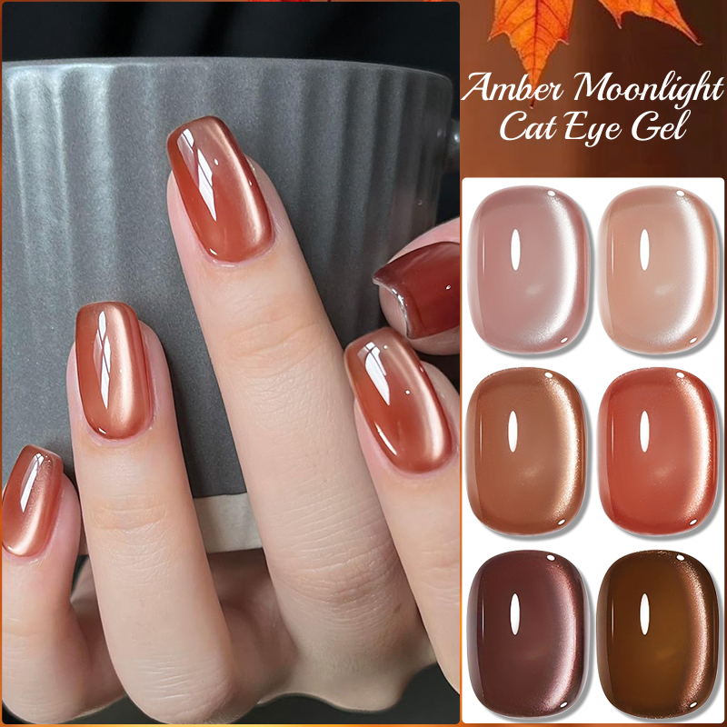 PUENTE 6pcs/set Brown Burgundy - Nail Art Burgundy ulasan dan harga