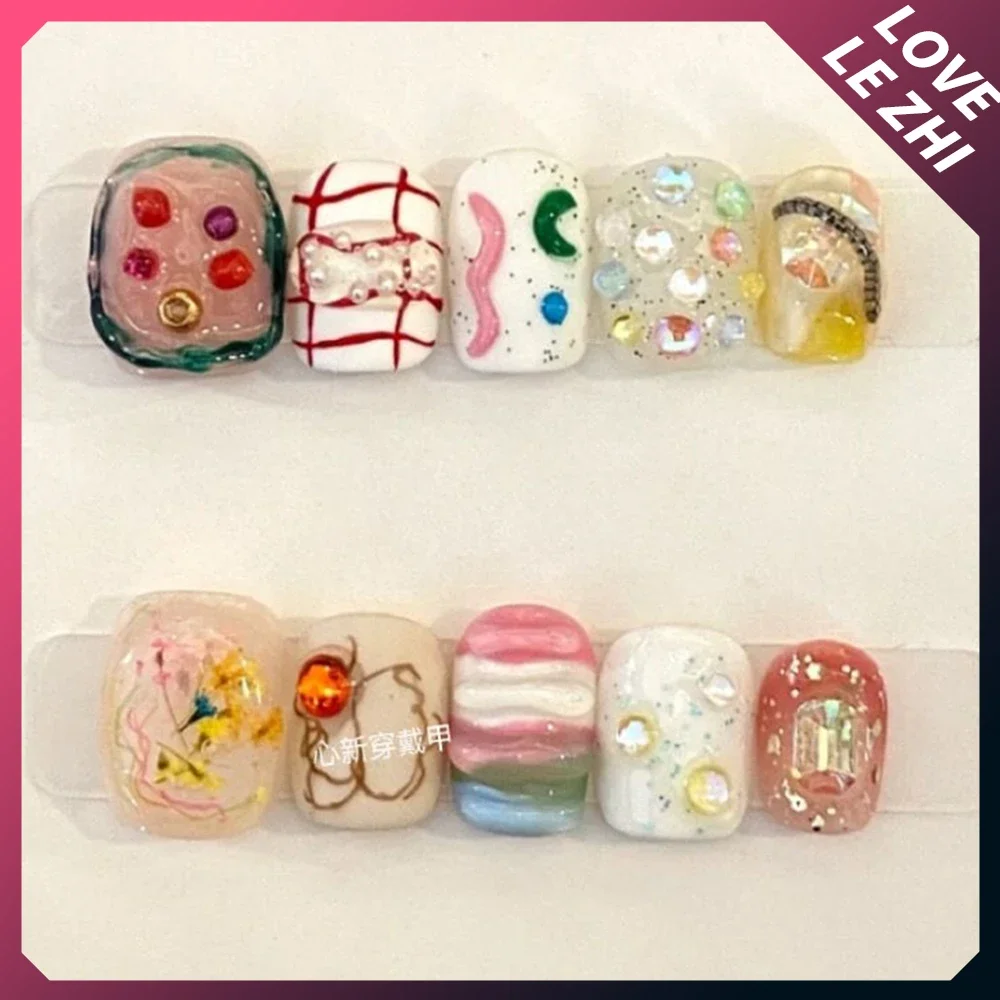 10Pcs Diy Creativity Funny Mas - Nail Art Love ulasan dan harga
