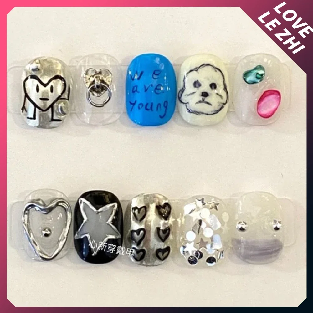 10Pcs Diy Creativity Funny Mas - Nail Art Love ulasan dan harga