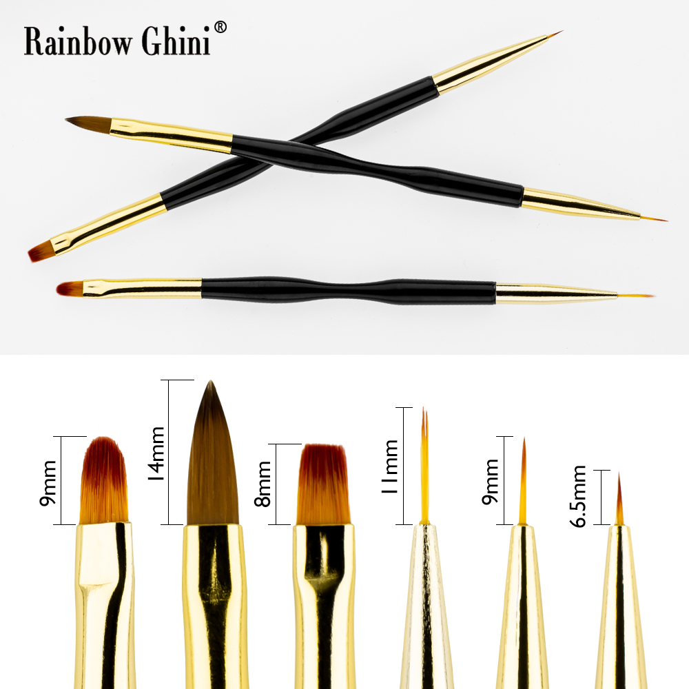 Rainbow Ghini 3Pcs/Set Dual He - Nail Art Rainbow ulasan dan harga