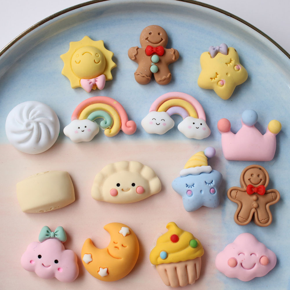100pcs/Bag Kawaii Resin Nail A - Nail Art For Men ulasan dan harga