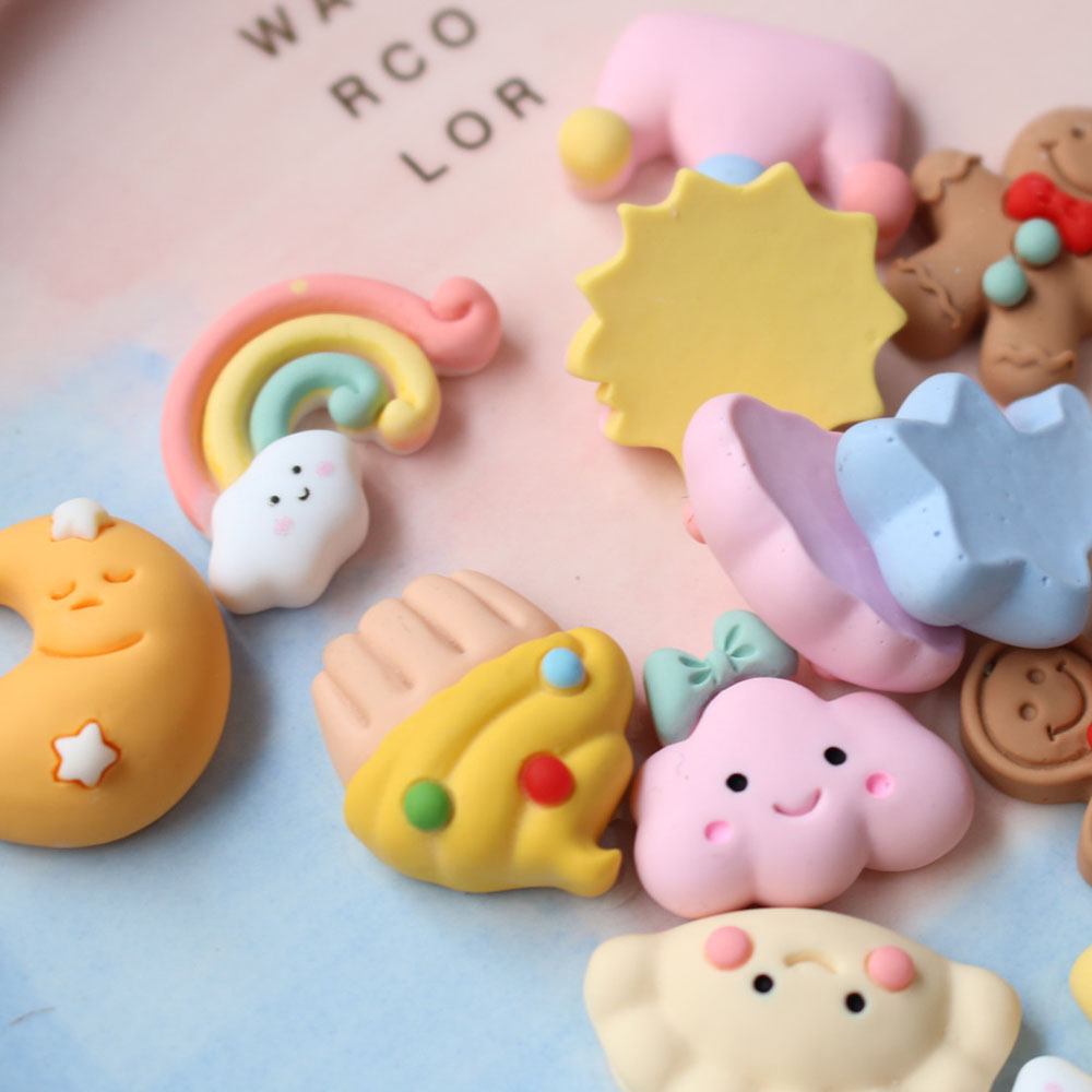 100pcs/Bag Kawaii Resin Nail A - Nail Art For Men ulasan dan harga