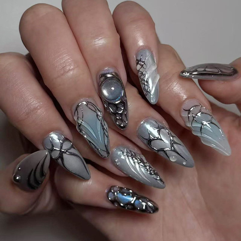 24pcs Wearable Press on Nails  - Nail Art Love ulasan dan harga