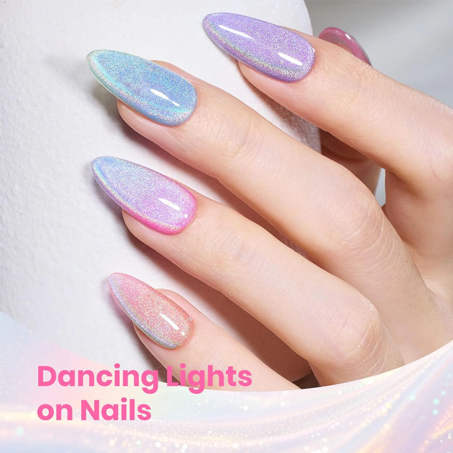 QAZIXU 1/6 Pcs Rainbow Cat Eye - Nail Art Rainbow ulasan dan harga