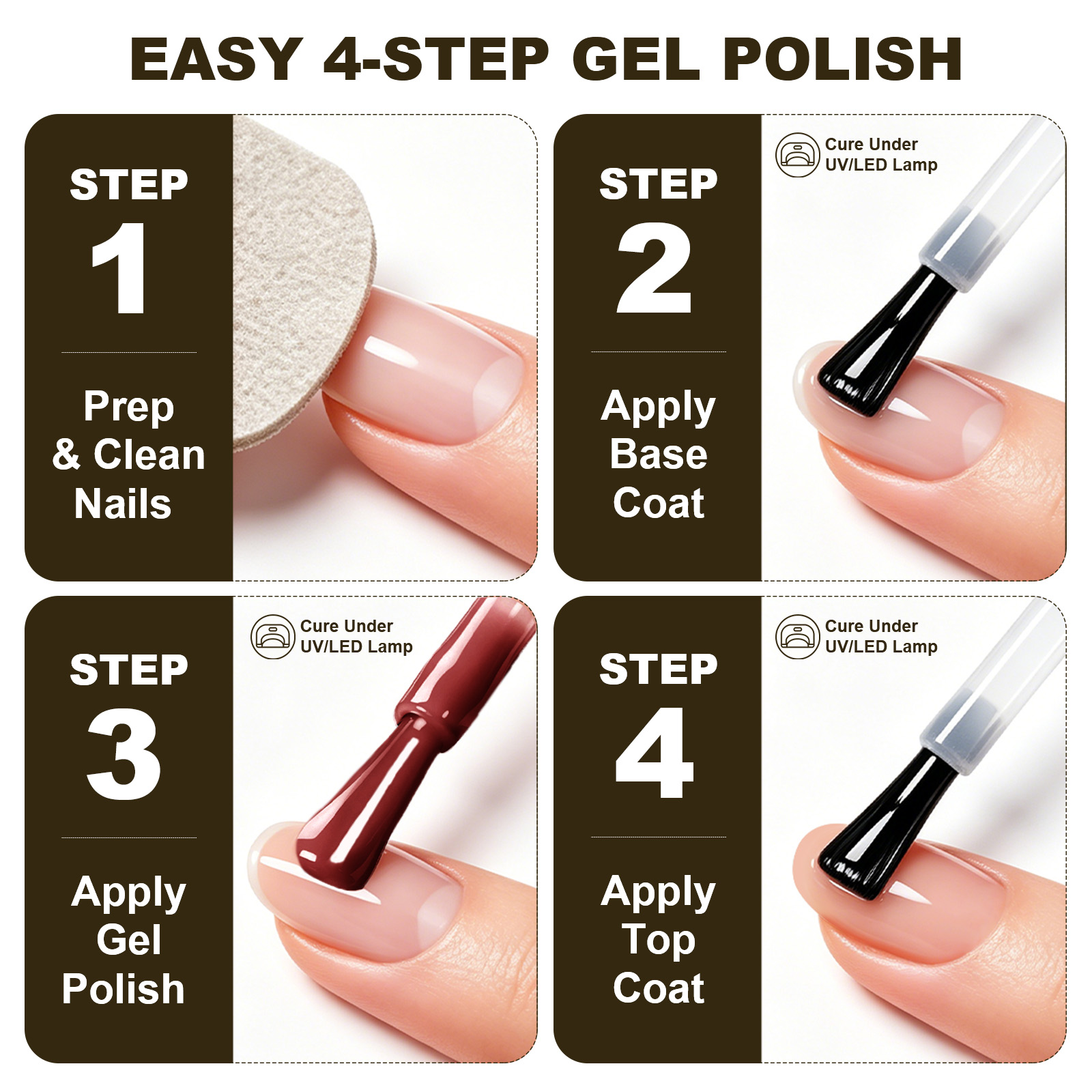 LIMEGIRL 6 Colors Gel Nail Pol - Nail Art Burgundy ulasan dan harga