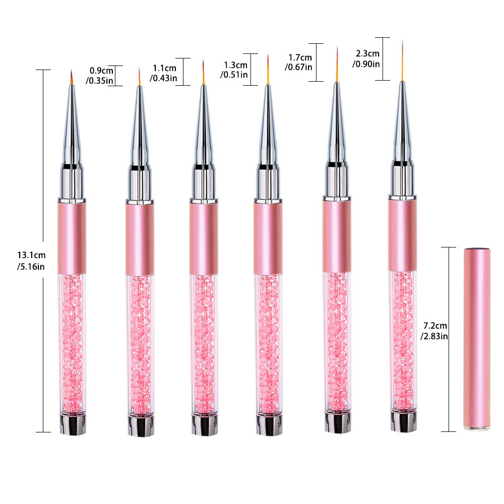 6pcs/Set Acrylic French Stripe - Nail Art Kaki ulasan dan harga