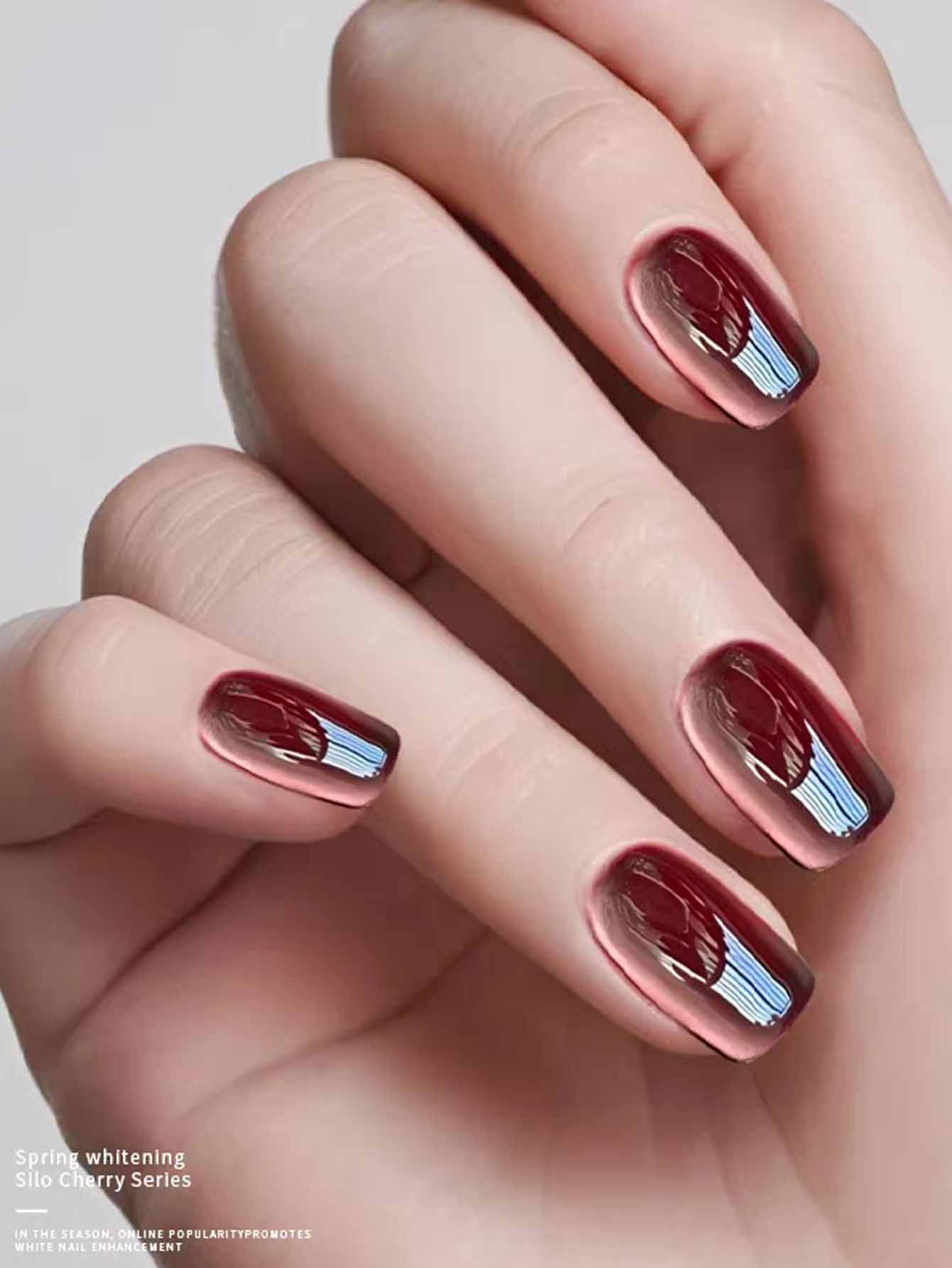 1PC 12ML Drunken Tango Cat Eye - Nail Art Burgundy ulasan dan harga