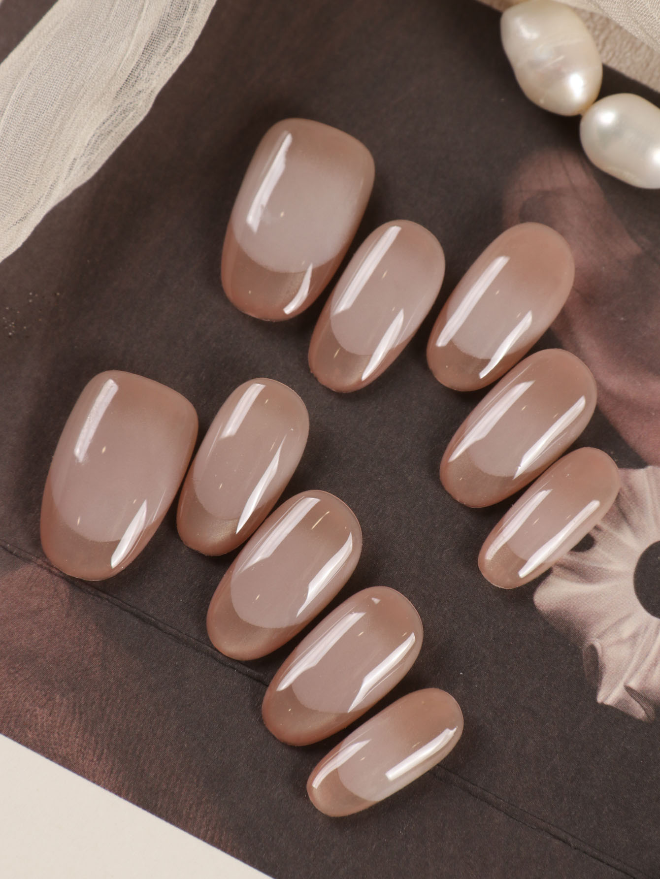 10Pcs Press on Nails Short Gol - Nail Art French Nails ulasan dan harga