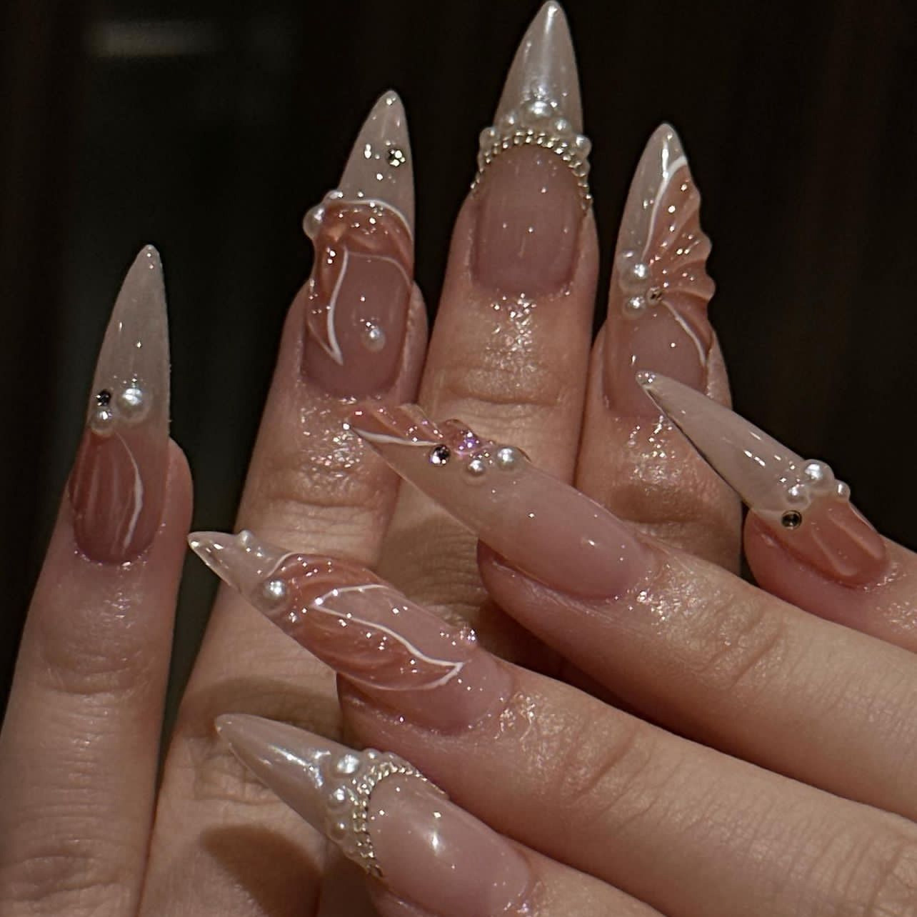 24pcs Fashion Rhinestone Press - Nail Art French Nails ulasan dan harga