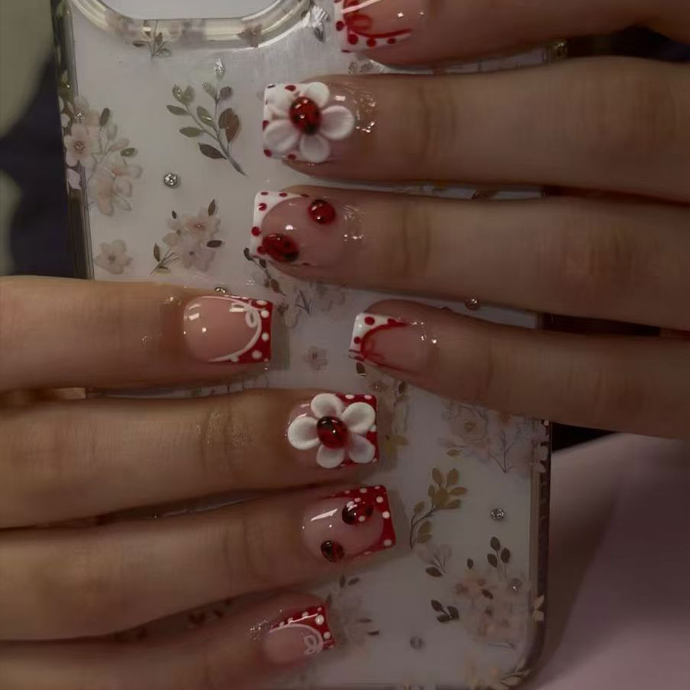 24 pieces per set. Rectangular - Nail Art French Nails ulasan dan harga