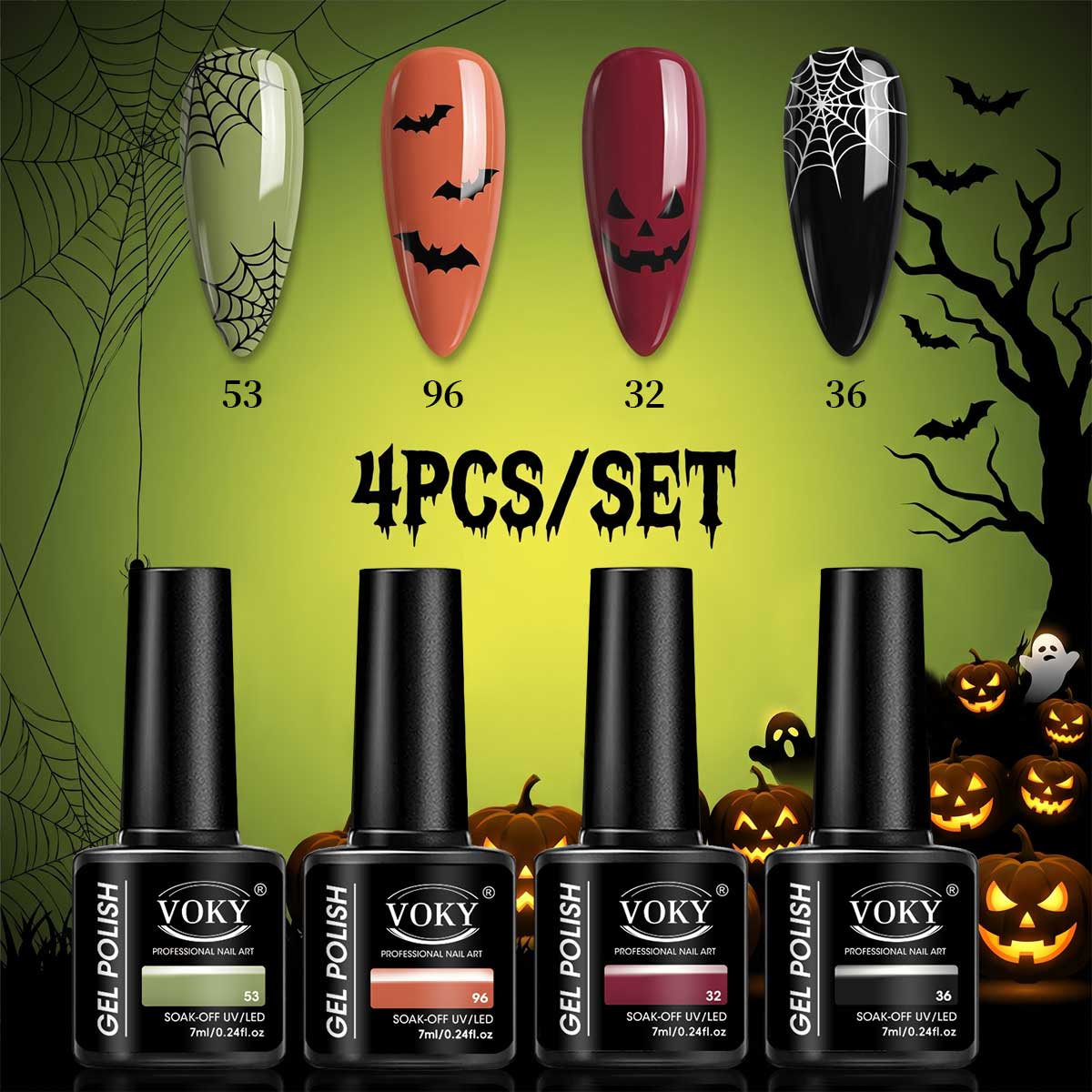 4-Pack of Olive Green, Orange, - Nail Art Burgundy ulasan dan harga