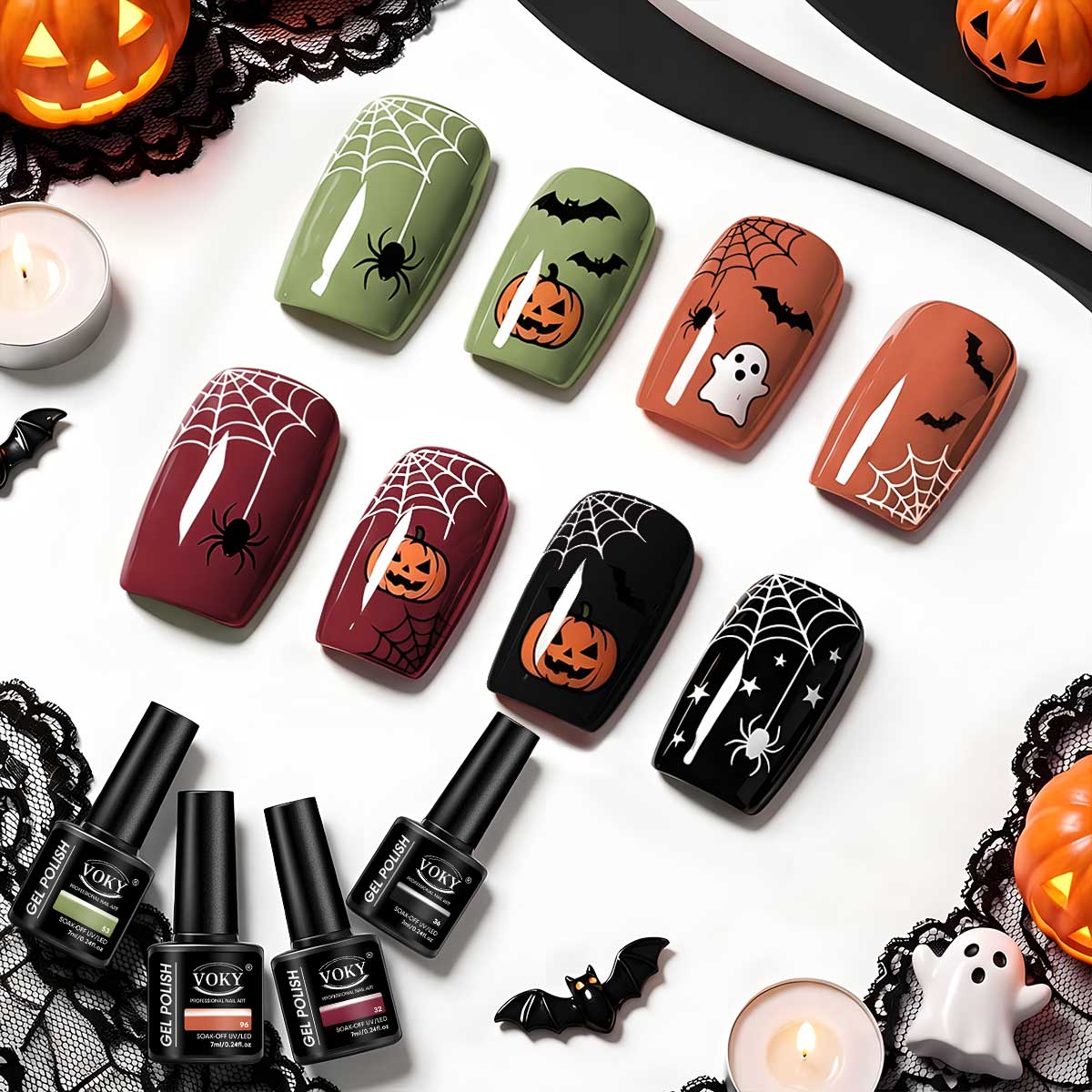 4-Pack of Olive Green, Orange, - Nail Art Burgundy ulasan dan harga