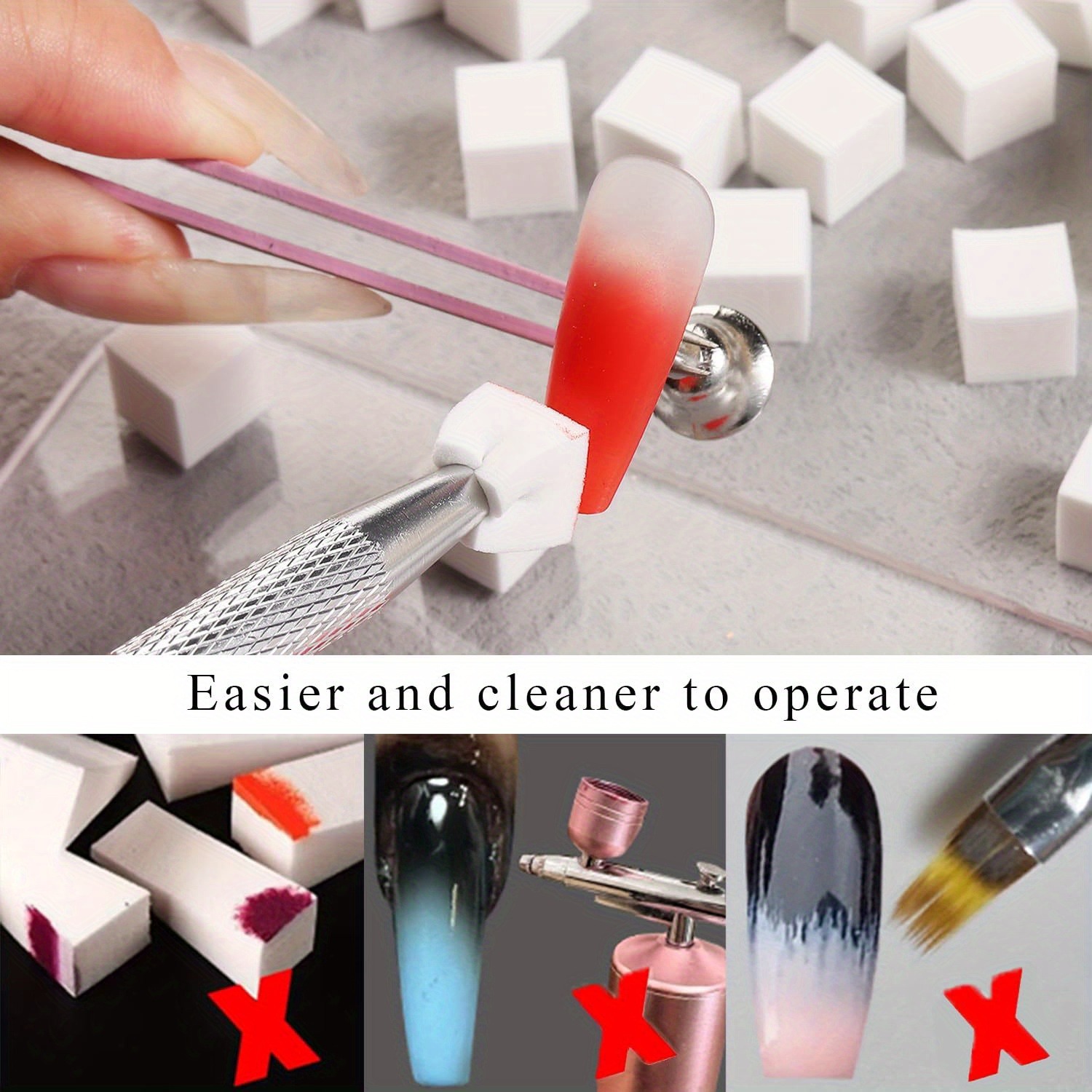 1/50/100Pcs Square Nail Art Sp - Nail Art Kaki ulasan dan harga