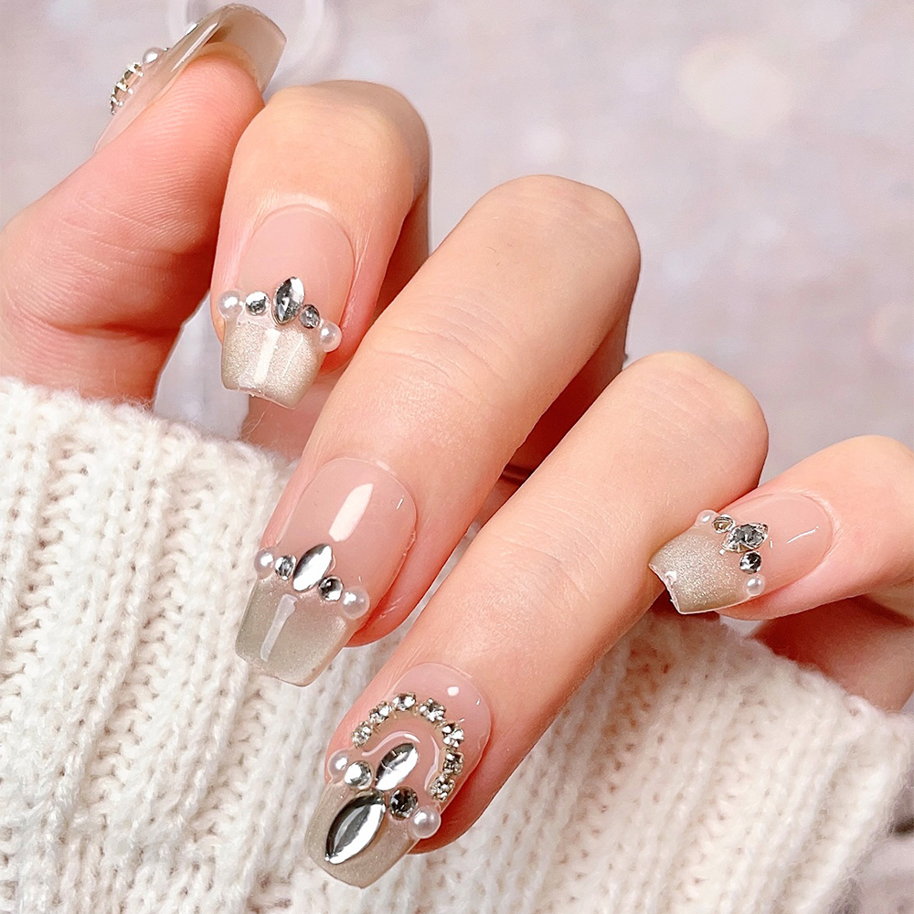 10pcs Short Trapezoid Handmade - Nail Art Queen ulasan dan harga