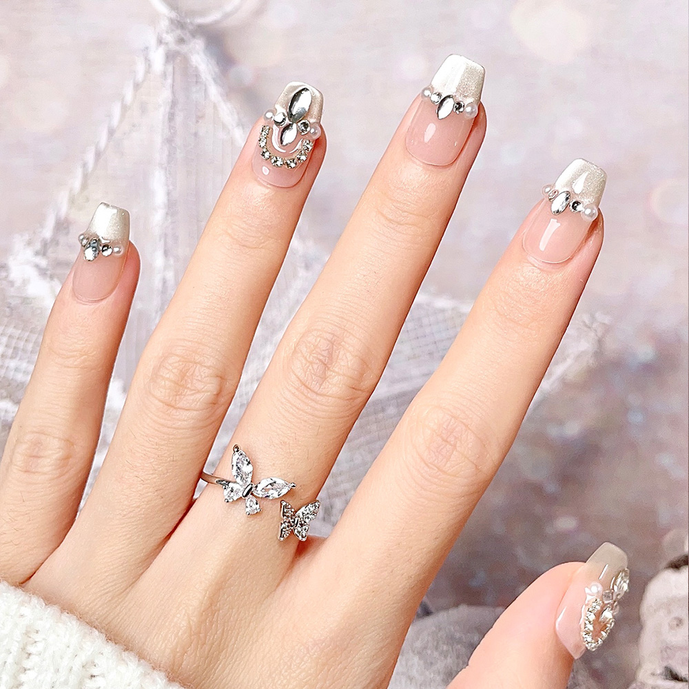 10pcs Short Trapezoid Handmade - Nail Art Queen ulasan dan harga