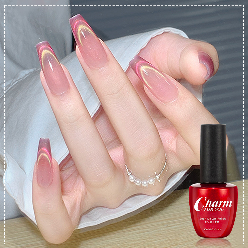 6 Colors Aurora Cat Eye Magnet - Nail Art Rainbow ulasan dan harga
