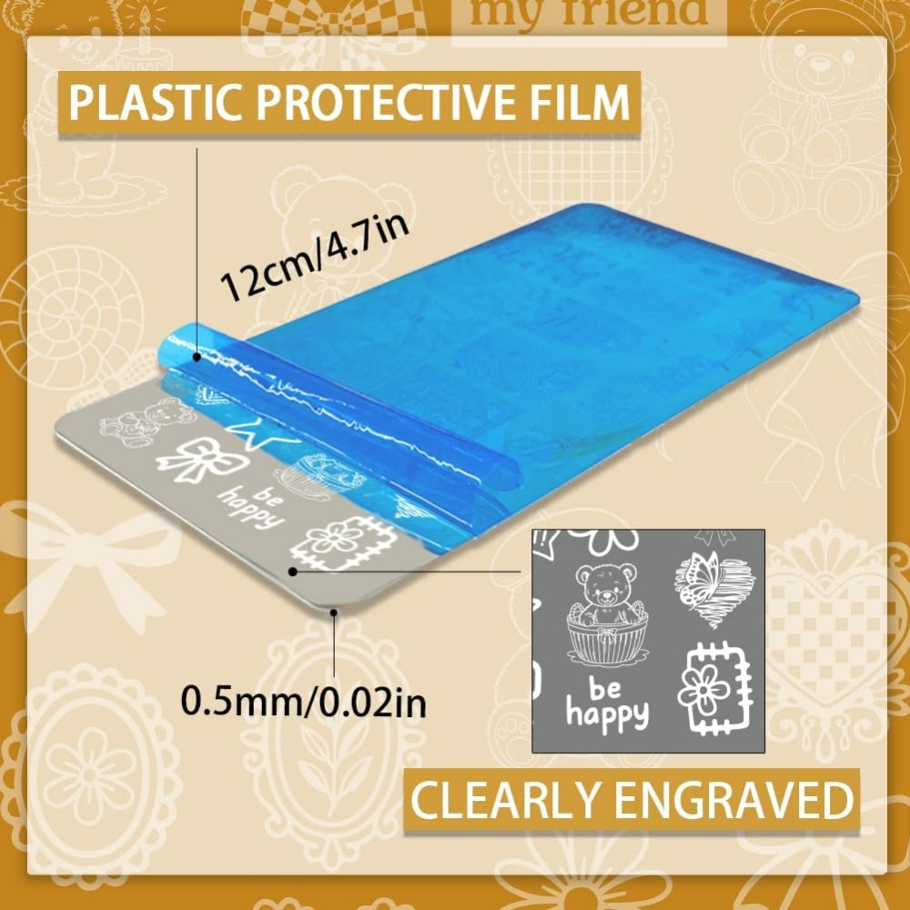 3pcs Cute Bear Nail Stamping P - Nail Art Love ulasan dan harga