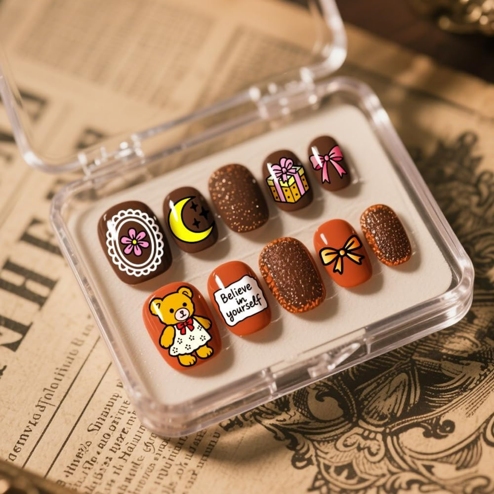3pcs Cute Bear Nail Stamping P - Nail Art Love ulasan dan harga