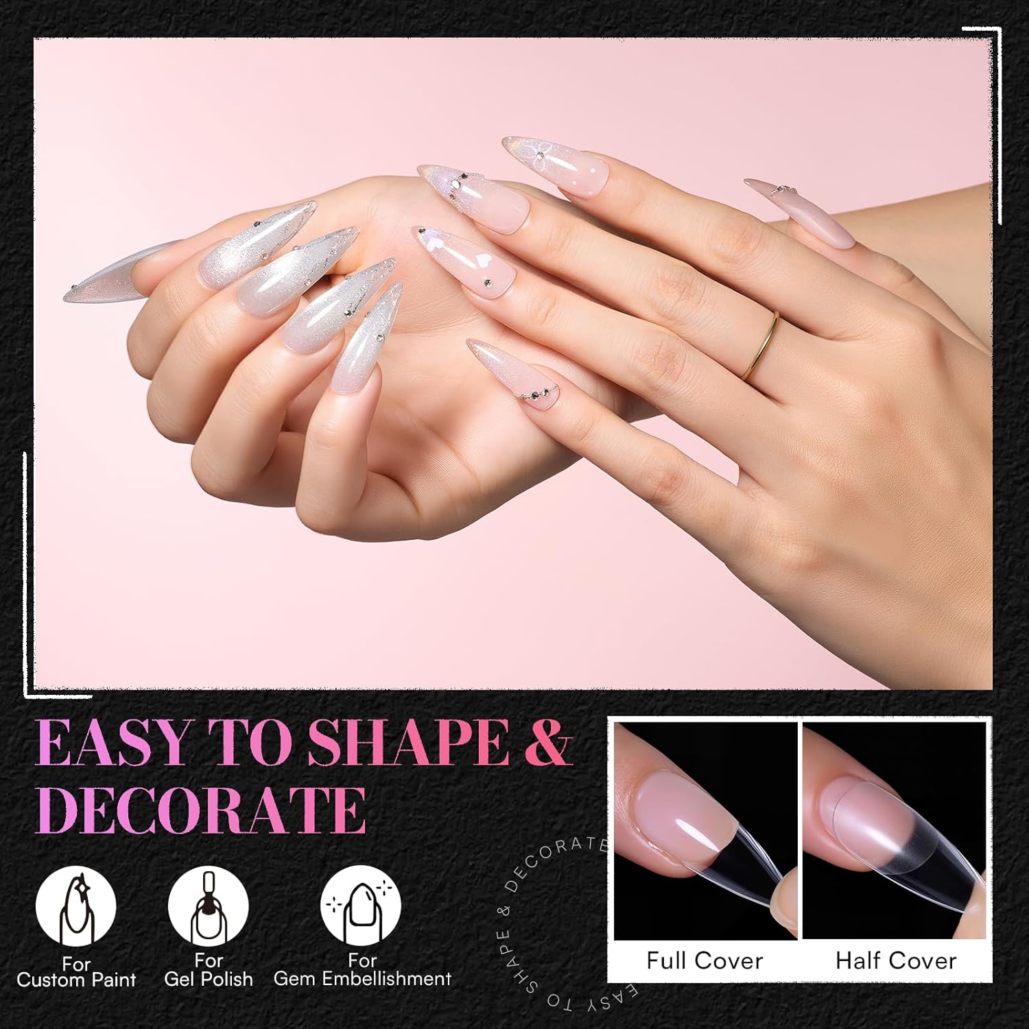 Makartt 500pcs Coffin False Na - Nail Art Gel ulasan dan harga