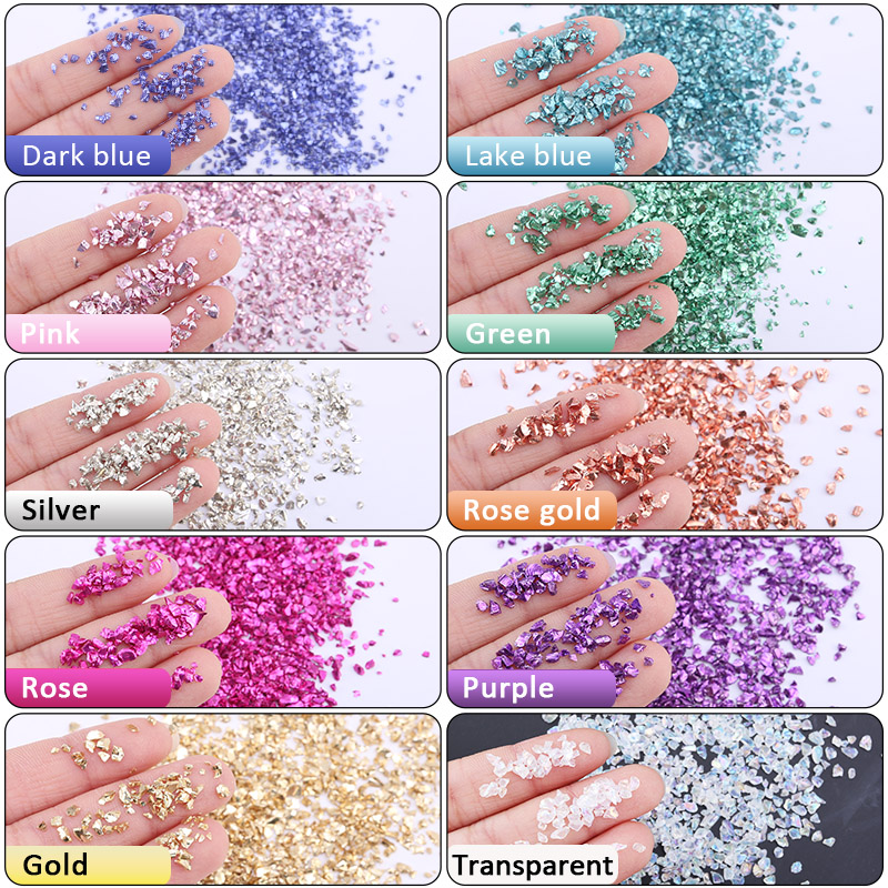 Epoxy Resin Colorful Metallic  - Nail Art Emerald ulasan dan harga