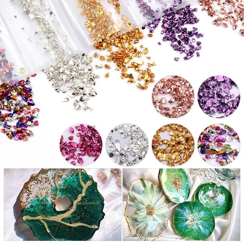 Epoxy Resin Colorful Metallic  - Nail Art Emerald ulasan dan harga