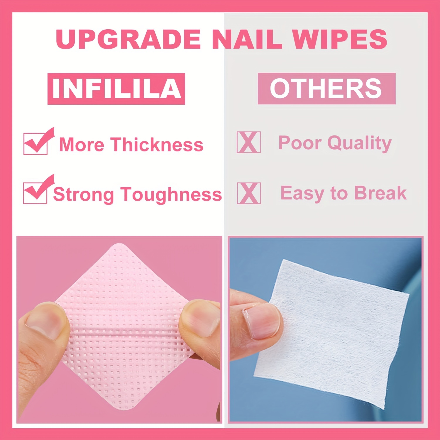 20/600pcs Lint-Free Nail Wipes - Nail Art Remover ulasan dan harga