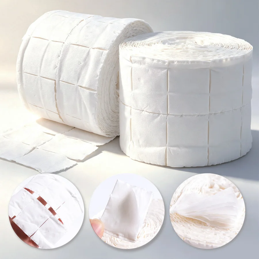 300/500Pcs Roll Lint Free Cott - Nail Art Remover ulasan dan harga