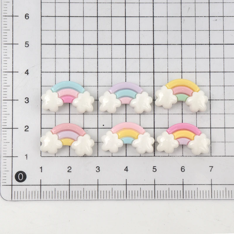 30Pcs/300pcs Mini Resin Rainbo - Nail Art Rainbow ulasan dan harga