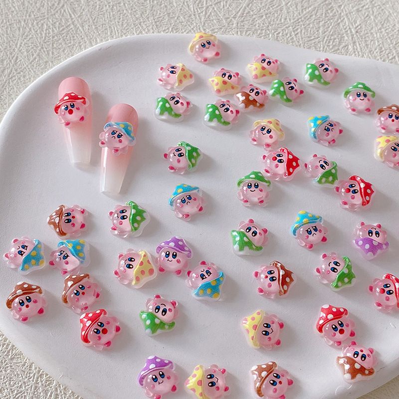 2/10/20pcs Kirby Nail Charms 3 - Nail Art Emerald ulasan dan harga