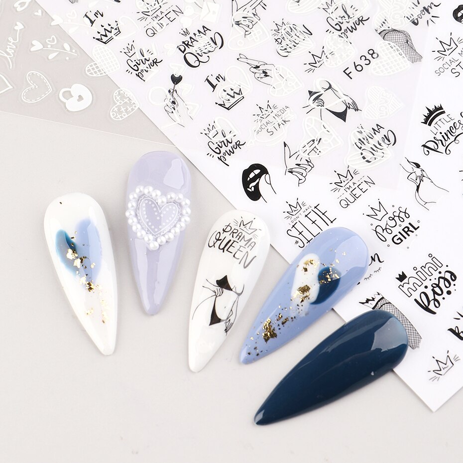 2pcs Heart Love Design 3D Nail - Nail Art Love ulasan dan harga