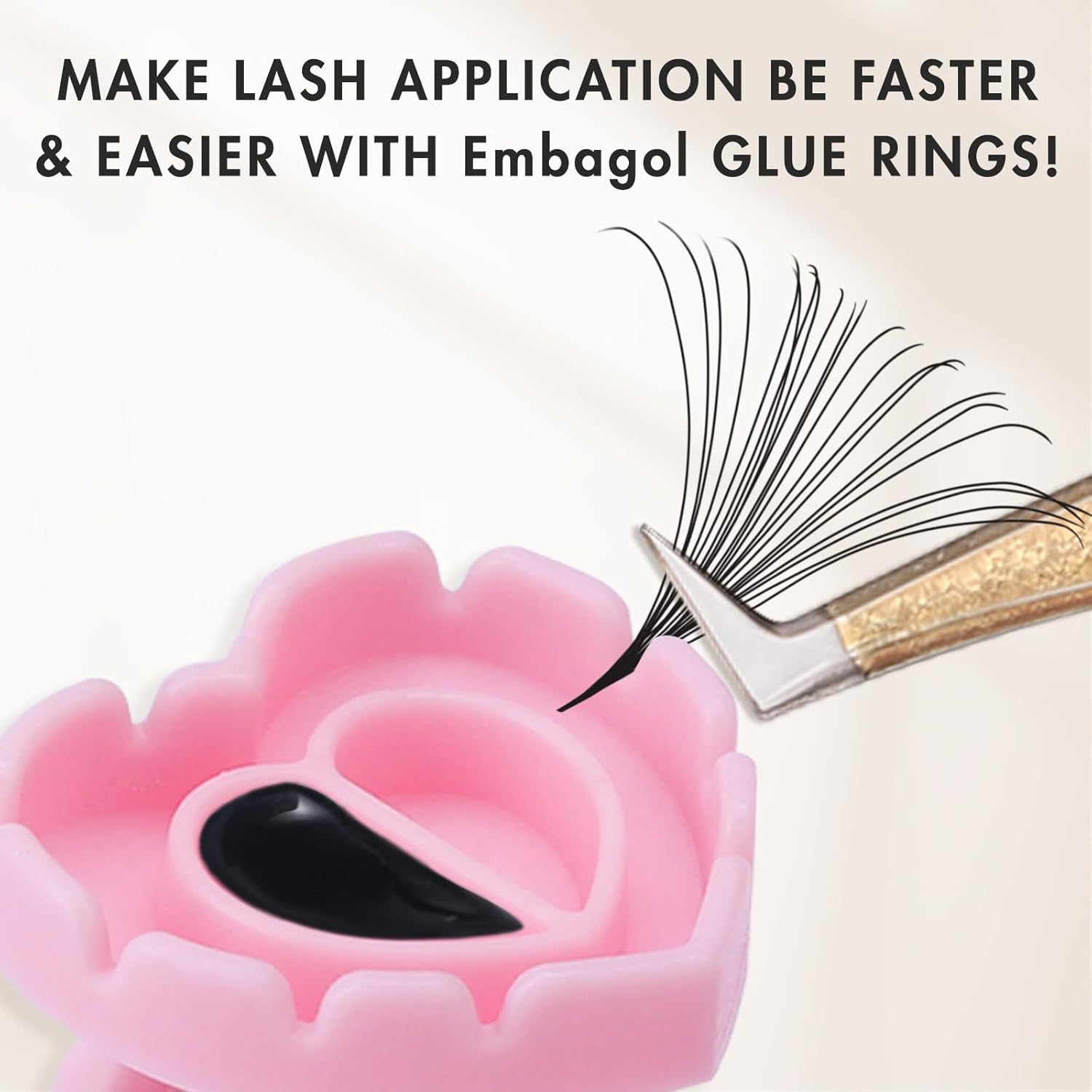 100 PCS Glue Rings for Eyelash - Nail Art Love ulasan dan harga