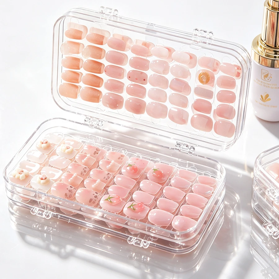 Clear Foldable Press On Nail S - Nail Art Kaki ulasan dan harga
