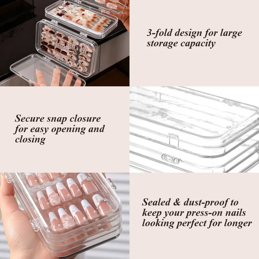 Clear Foldable Press On Nail S - Nail Art Kaki ulasan dan harga