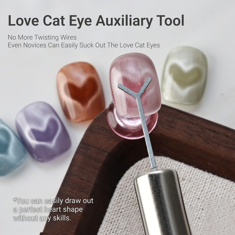 1/2/3/4pcs Y-Shaped Heart Cat  - Nail Art Love ulasan dan harga