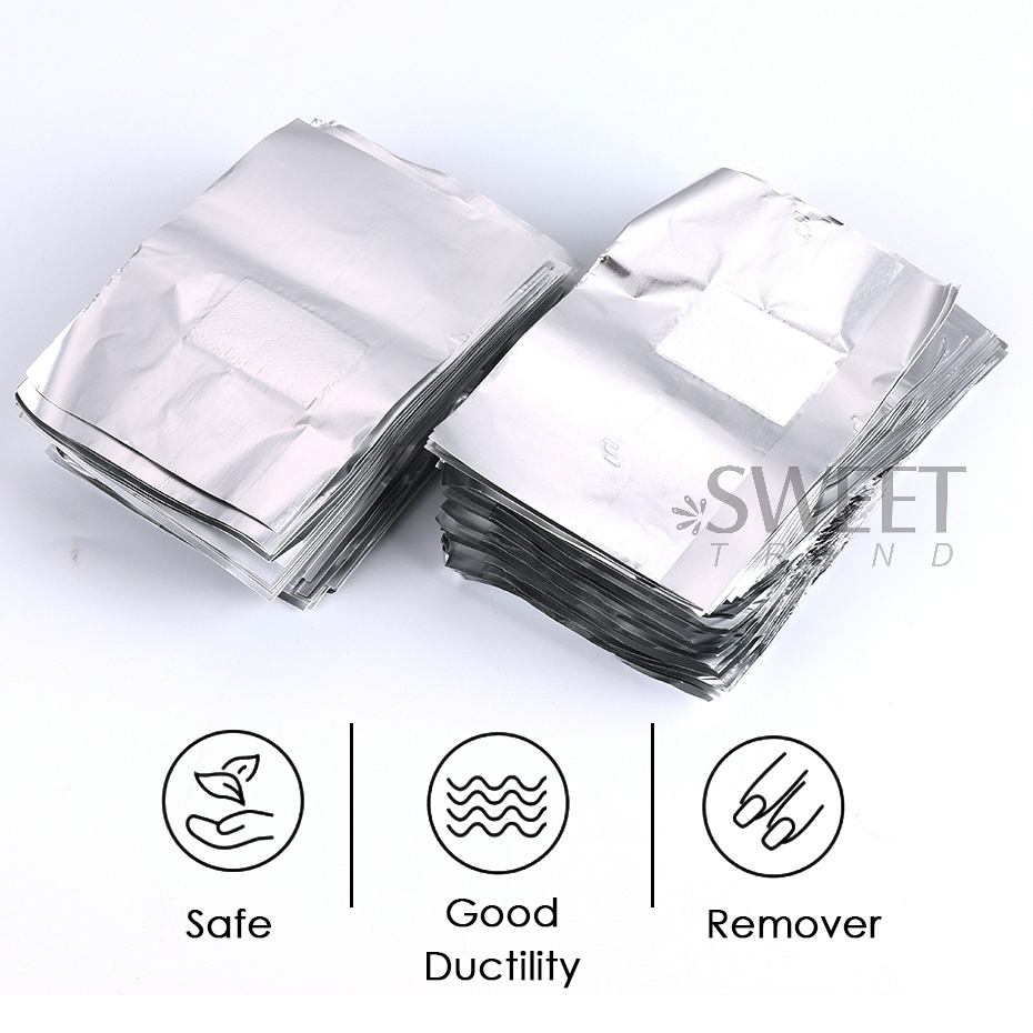 50/100pcs Immersion Remover Al - Nail Art Remover ulasan dan harga