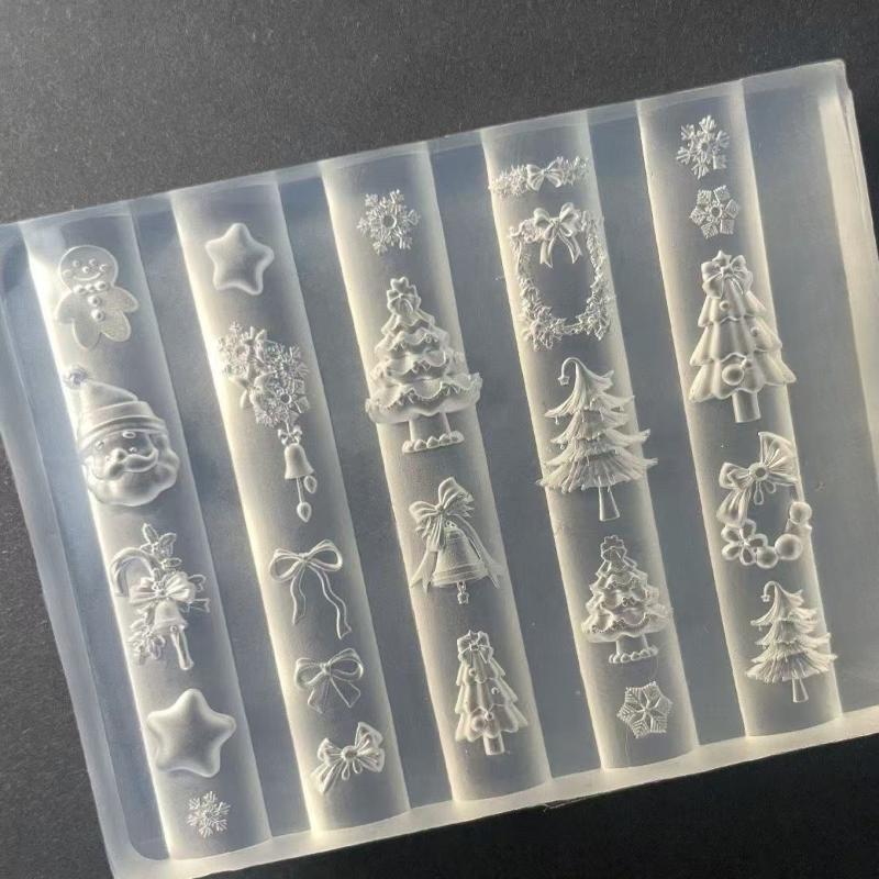3D Silicone Nail Mold Snowman  - Nail Art For Men ulasan dan harga