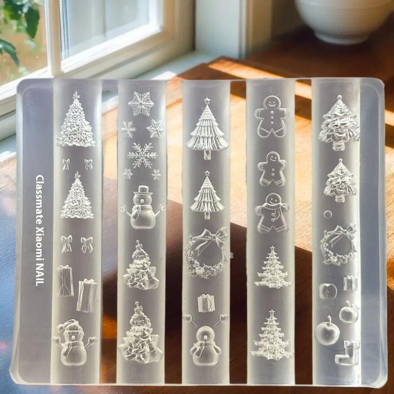3D Silicone Nail Mold Snowman  - Nail Art For Men ulasan dan harga