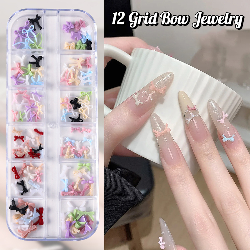 12 Grid Multiple Colors Bowkno - Nail Art Emerald ulasan dan harga