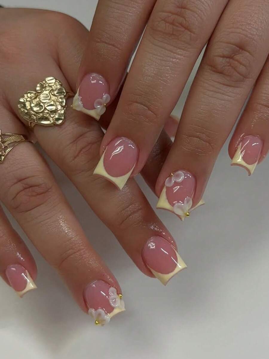 24pcs Reusable Press-On Nails  - Nail Art French Nails ulasan dan harga
